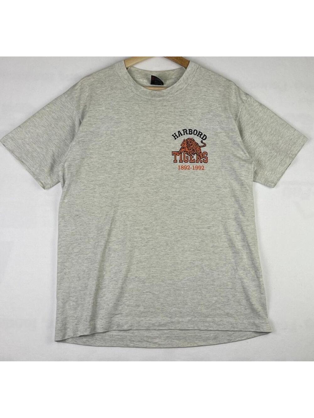 Vintage 1992 High School Harbord Tigers Screen Stars Best Gray T-shirt Sz L